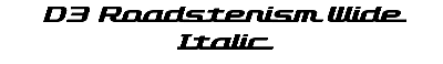 Download D3 Roadsterism Wide Italic