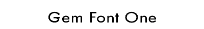 Download GemFont One