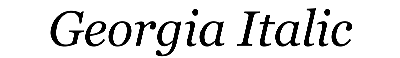 Download Georgia Italic