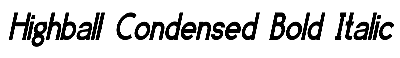 Download Highball-Condensed Bold Italic