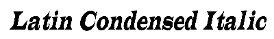 Download Latin-Condensed Italic