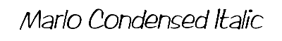 Download Marlo-Condensed Italic