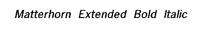Download Matterhorn-Extended Bold Italic