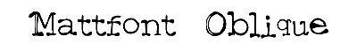 Download Mattfont  Oblique