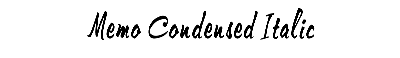 Download Memo-Condensed Italic