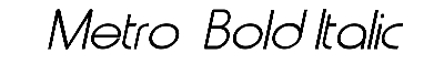 Download Metro  Bold Italic