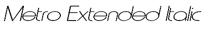 Download Metro-Extended Italic