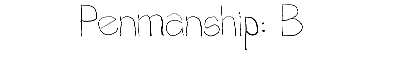 Download Penmanship: B-