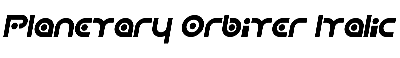 Download Planetary Orbiter Italic