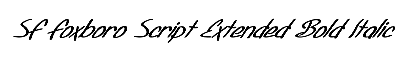 Download SF Foxboro Script Extended Bold Italic