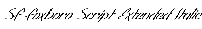 Download SF Foxboro Script Extended Italic
