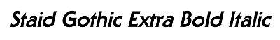 Download Staid Gothic ExtraBold Italic