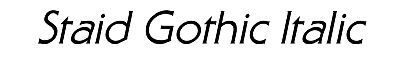 Download Staid Gothic Italic