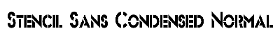 Download Stencil Sans-Condensed Normal