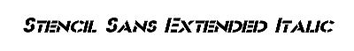 Download Stencil Sans-Extended Italic