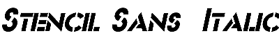 Download Stencil Sans  Italic