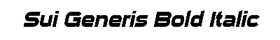 Download Sui Generis Bold Italic
