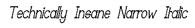 Download Technically Insane NarrowItalic