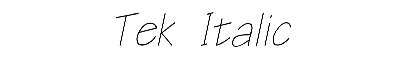Download Tek  Italic