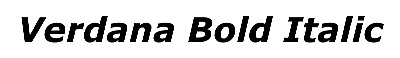 Download Verdana Bold Italic