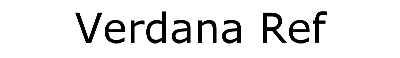 Download Verdana Ref